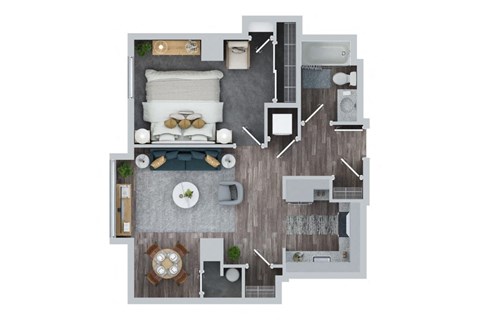 Floor Plan N at The Gramax, Silver Spring, MD, 20910